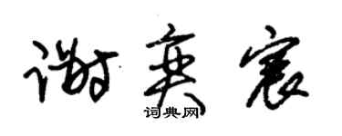 朱錫榮謝奕宸草書個性簽名怎么寫