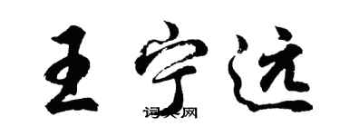 胡問遂王寧遠行書個性簽名怎么寫