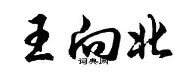 胡問遂王向北行書個性簽名怎么寫