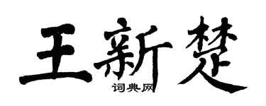 翁闓運王新楚楷書個性簽名怎么寫