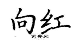 丁謙向紅楷書個性簽名怎么寫