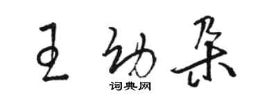 駱恆光王幼朵草書個性簽名怎么寫