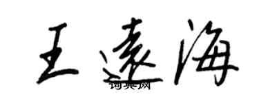 王正良王遠海行書個性簽名怎么寫