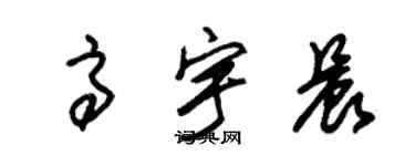 朱錫榮高宇晨草書個性簽名怎么寫