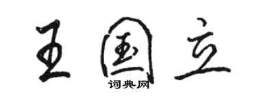 駱恆光王國立行書個性簽名怎么寫