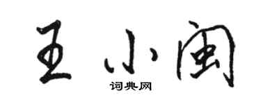 駱恆光王小閩行書個性簽名怎么寫