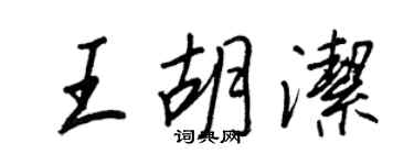 王正良王胡潔行書個性簽名怎么寫