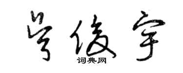 曾慶福吳俊宇草書個性簽名怎么寫