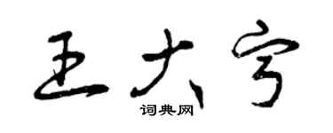 曾慶福王大寧草書個性簽名怎么寫