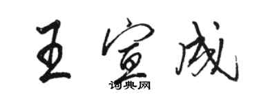 駱恆光王宣成行書個性簽名怎么寫