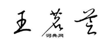 梁錦英王茗芝草書個性簽名怎么寫