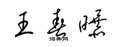梁錦英王春曝草書個性簽名怎么寫