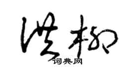 曾慶福洪柳草書個性簽名怎么寫