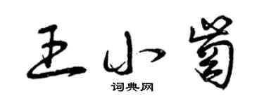 曾慶福王小崗草書個性簽名怎么寫