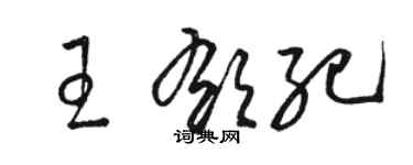 駱恆光王郁紀草書個性簽名怎么寫