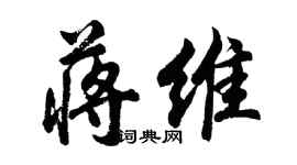 胡問遂蔣維行書個性簽名怎么寫