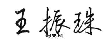 駱恆光王振珠行書個性簽名怎么寫