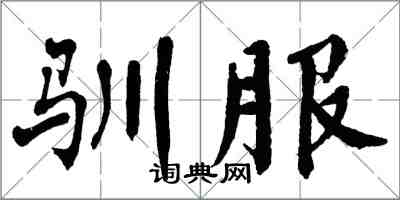 翁闓運馴服楷書怎么寫