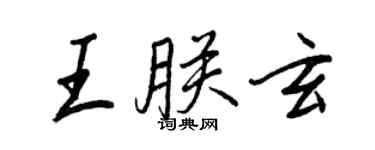 王正良王朕玄行書個性簽名怎么寫