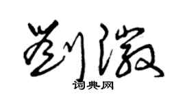 曾慶福劉徽草書個性簽名怎么寫