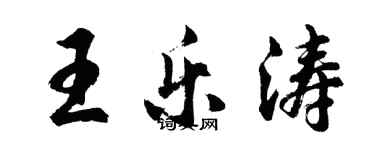 胡問遂王樂濤行書個性簽名怎么寫