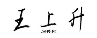 王正良王上升行書個性簽名怎么寫