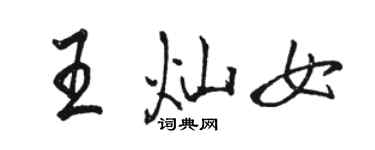 駱恆光王燦女行書個性簽名怎么寫