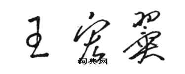 駱恆光王宏翼草書個性簽名怎么寫