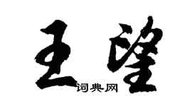 胡問遂王望行書個性簽名怎么寫