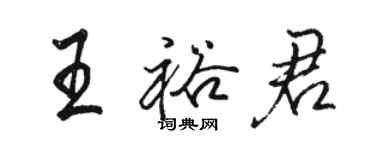 駱恆光王裕君行書個性簽名怎么寫