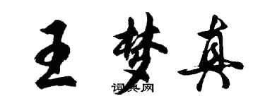 胡問遂王夢真行書個性簽名怎么寫