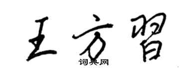 王正良王方習行書個性簽名怎么寫