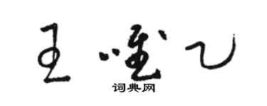 駱恆光王唯乙草書個性簽名怎么寫