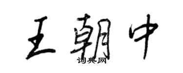 王正良王朝中行書個性簽名怎么寫