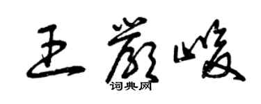 曾慶福王嚴峻草書個性簽名怎么寫