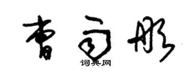 朱錫榮曹雨彤草書個性簽名怎么寫