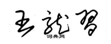 朱錫榮王龍習草書個性簽名怎么寫