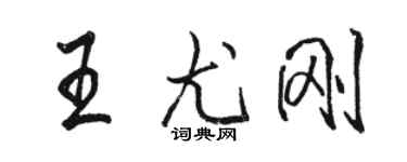 駱恆光王尤剛行書個性簽名怎么寫