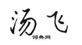 駱恆光湯飛行書個性簽名怎么寫