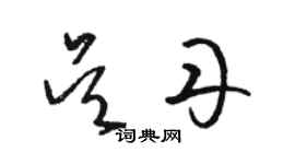 駱恆光吳丹草書個性簽名怎么寫