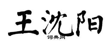翁闓運王瀋陽楷書個性簽名怎么寫
