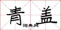 袁強青蓋楷書怎么寫