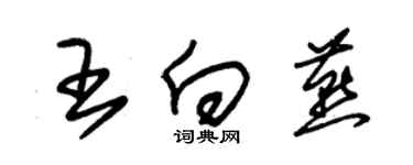 朱錫榮王向燕草書個性簽名怎么寫