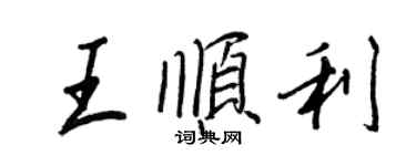 王正良王順利行書個性簽名怎么寫