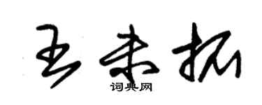 朱錫榮王未拓草書個性簽名怎么寫