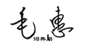 駱恆光毛惠草書個性簽名怎么寫