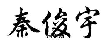 胡問遂秦俊宇行書個性簽名怎么寫