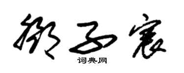 朱錫榮鄧子宸草書個性簽名怎么寫