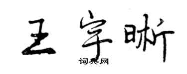 曾慶福王宇晰行書個性簽名怎么寫