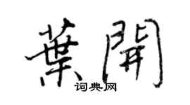 王正良葉開行書個性簽名怎么寫